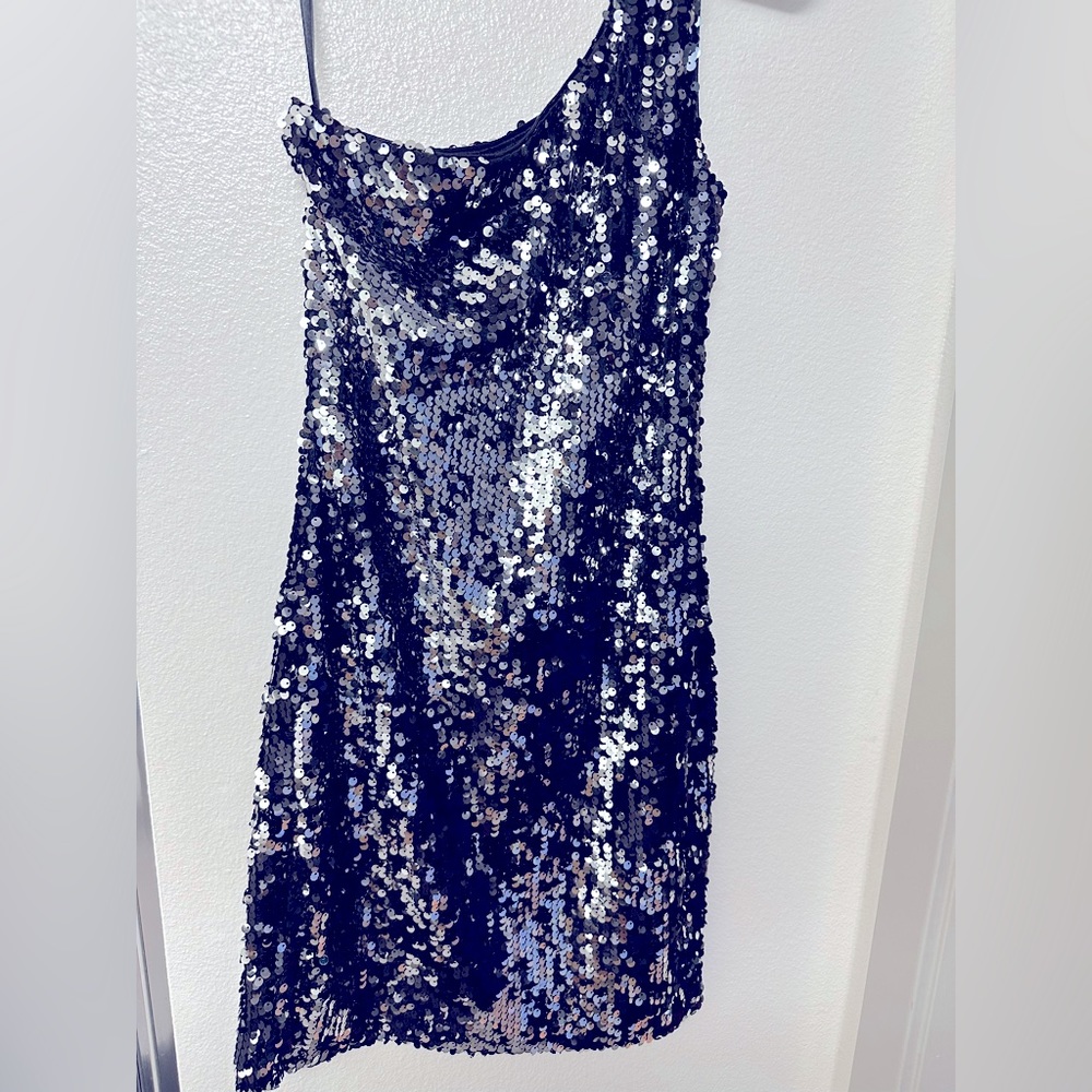 Sexy , off the shoulder on one side party dress